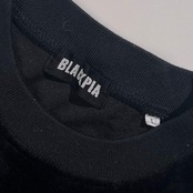 BLACKPIA ブラックピア スター 刺繍 ベロア ベルベット トレーナー L/ブラック系 メンズ