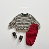 韓国子供服 / VIVID-I / 26Autumn / マルチストライプMTM / キッズ服 / ジュニア服 / 秋服 *XS~JM*