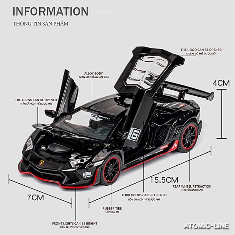 アヴェンタドール LP700-4 ランボルギーニ 1/32 ミニカー 全3色x2