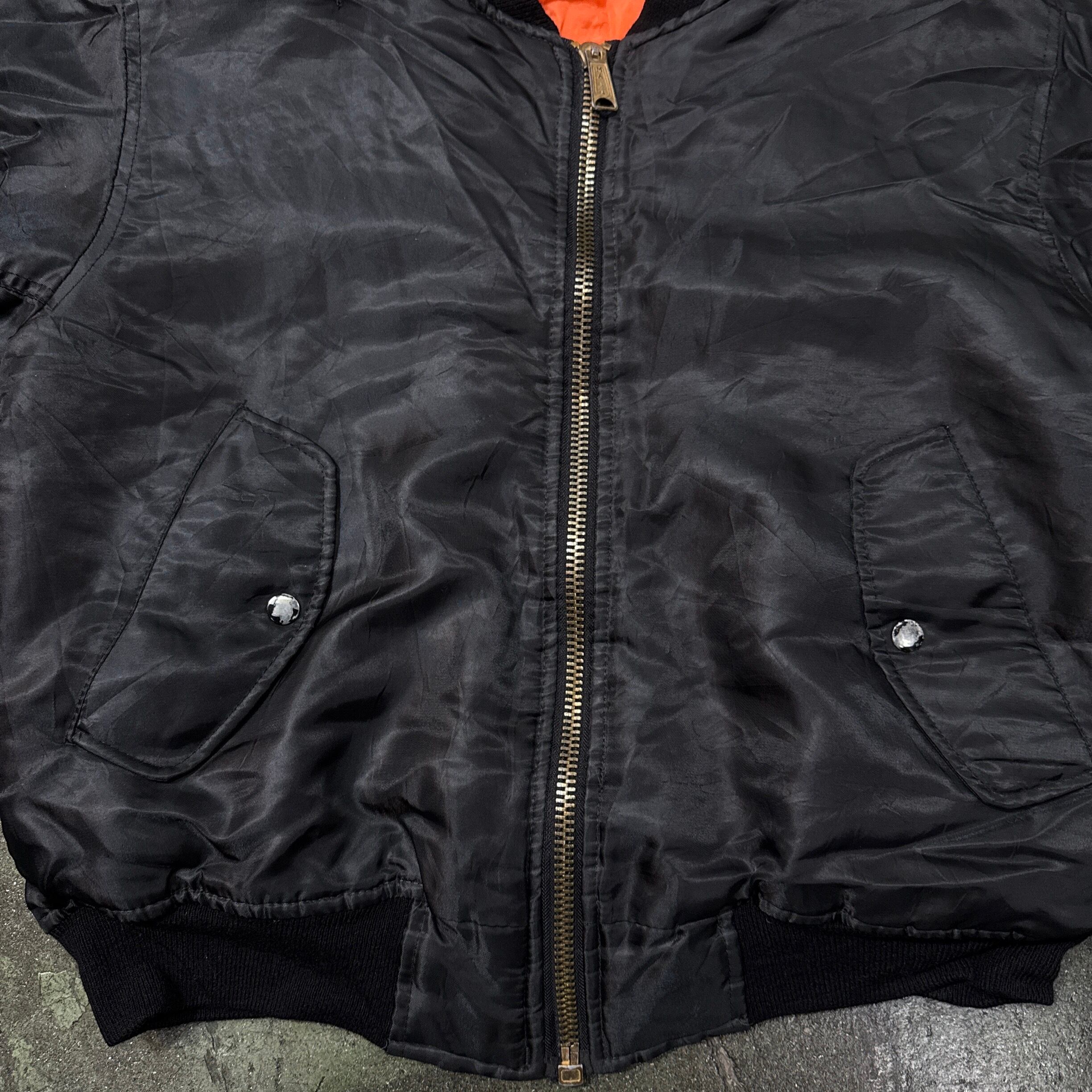 MA1 Military Jacket Black Orange エムエーワン ミリタリージャケット