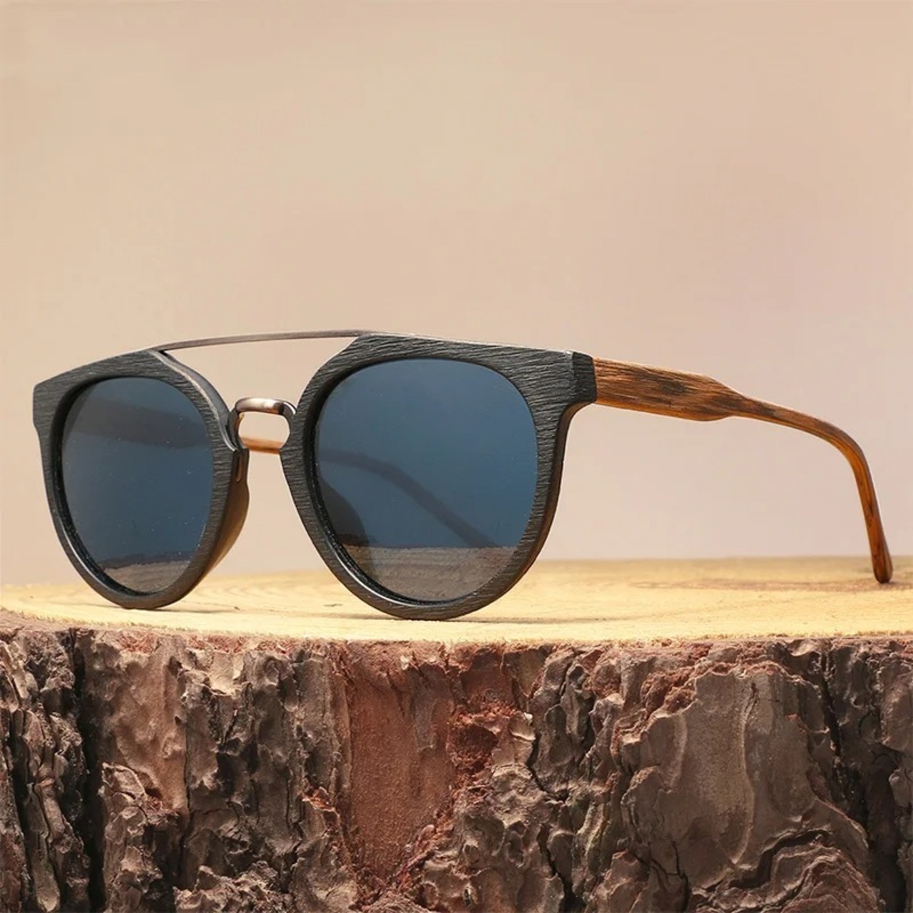 Wood Grain Boston Sunglasses / ウッド グレイン ボストン サングラス