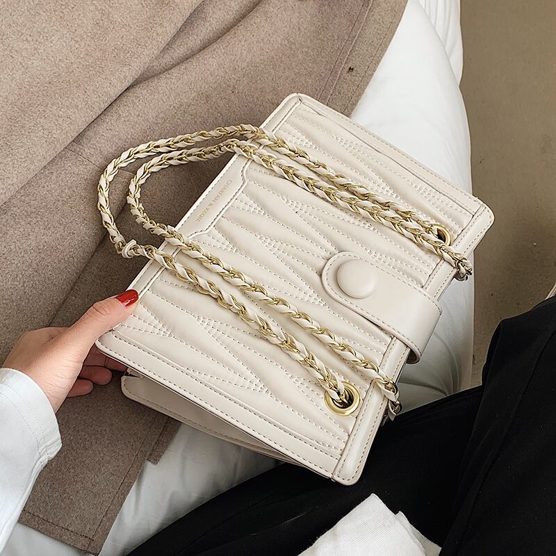 スタイルチェーン レッド スクウェア メッセンジャーバッグ 手作りハンドバック22999564161