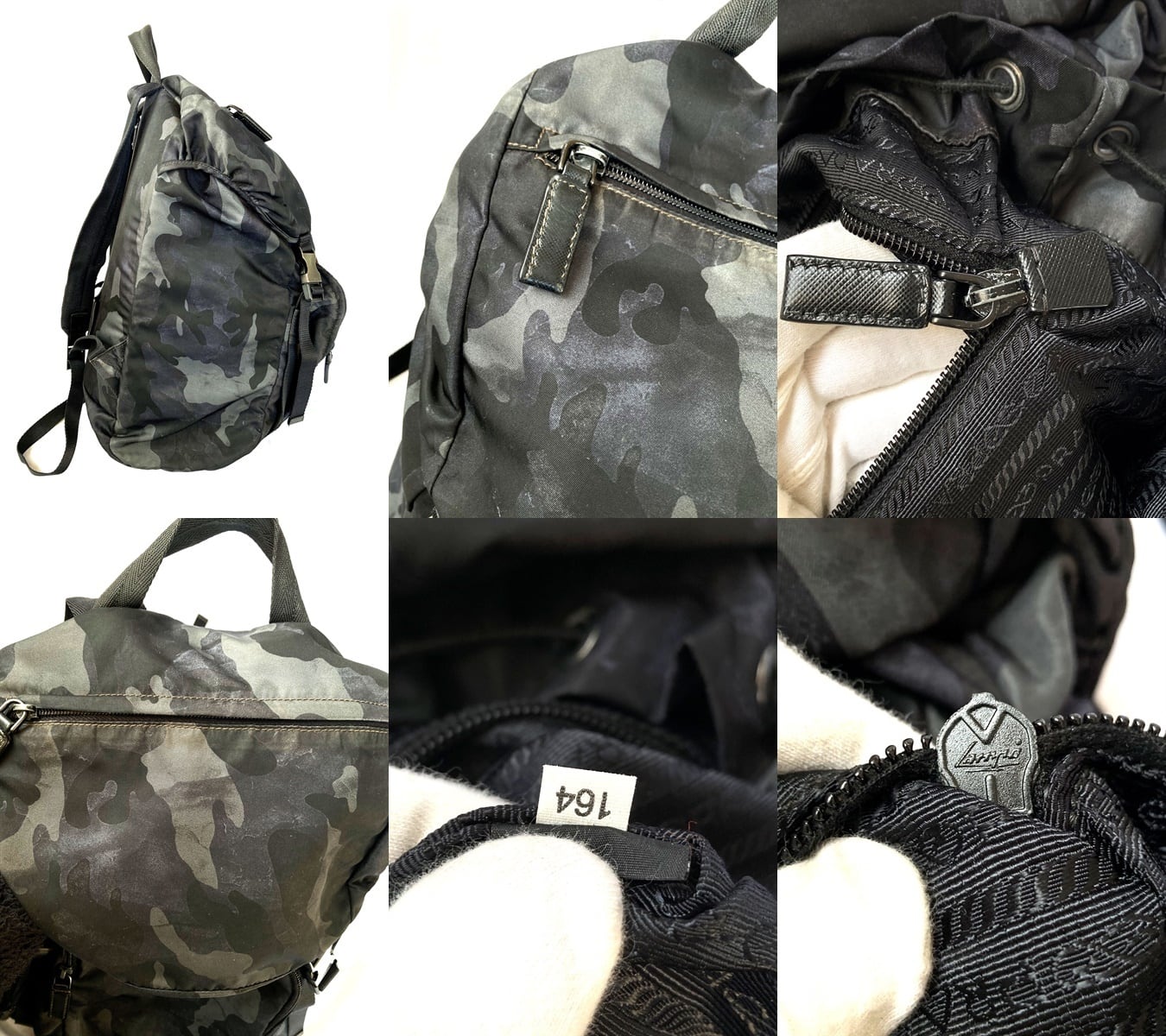 PRADA プラダ 名作 V135 カモフラ メンズ バックパック リュック 迷彩