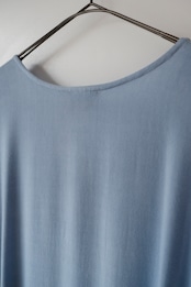 Misty blue embroidered maxi dress