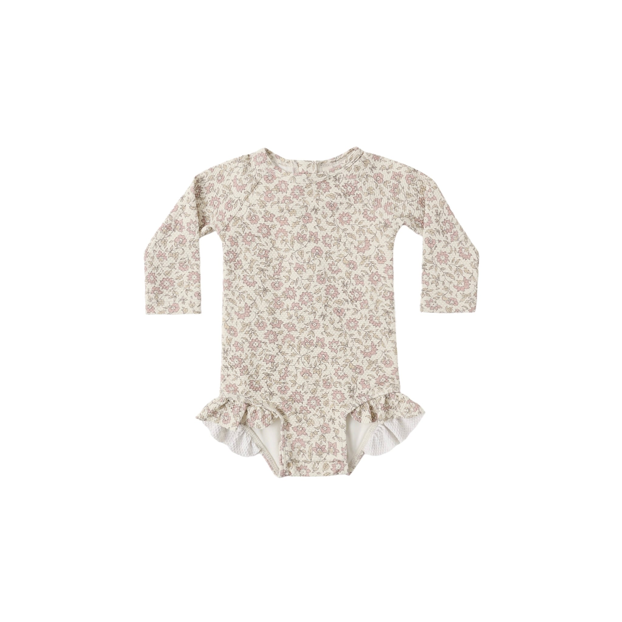 Quincy Mae(クインシーメイ) / 26ss OLIVIA RASHGUARD ONE-PIECE / DAHLIA / 18-24M・2-3Y・4-5Y