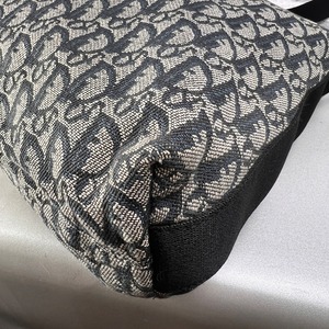 DIOR ディオール トロッター キャンバス ショルダーバッグ 紺 A-13520