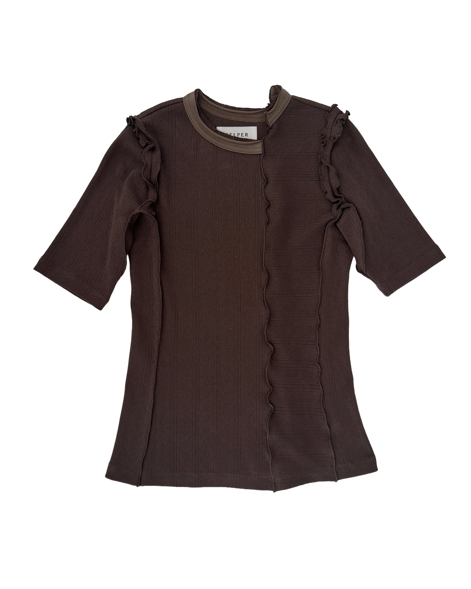 【 BELPER 】27SS PRE ODER "RIBBED JERSEY PATCHWORK TOP"(デポジット30%表記)