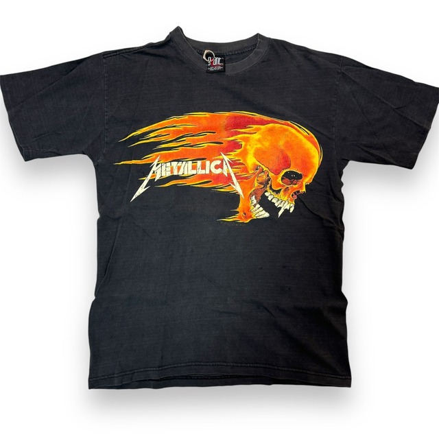 90s Metallica メタリカ バンドTシャツ Lサイズ FLAME SKULL Pushead 