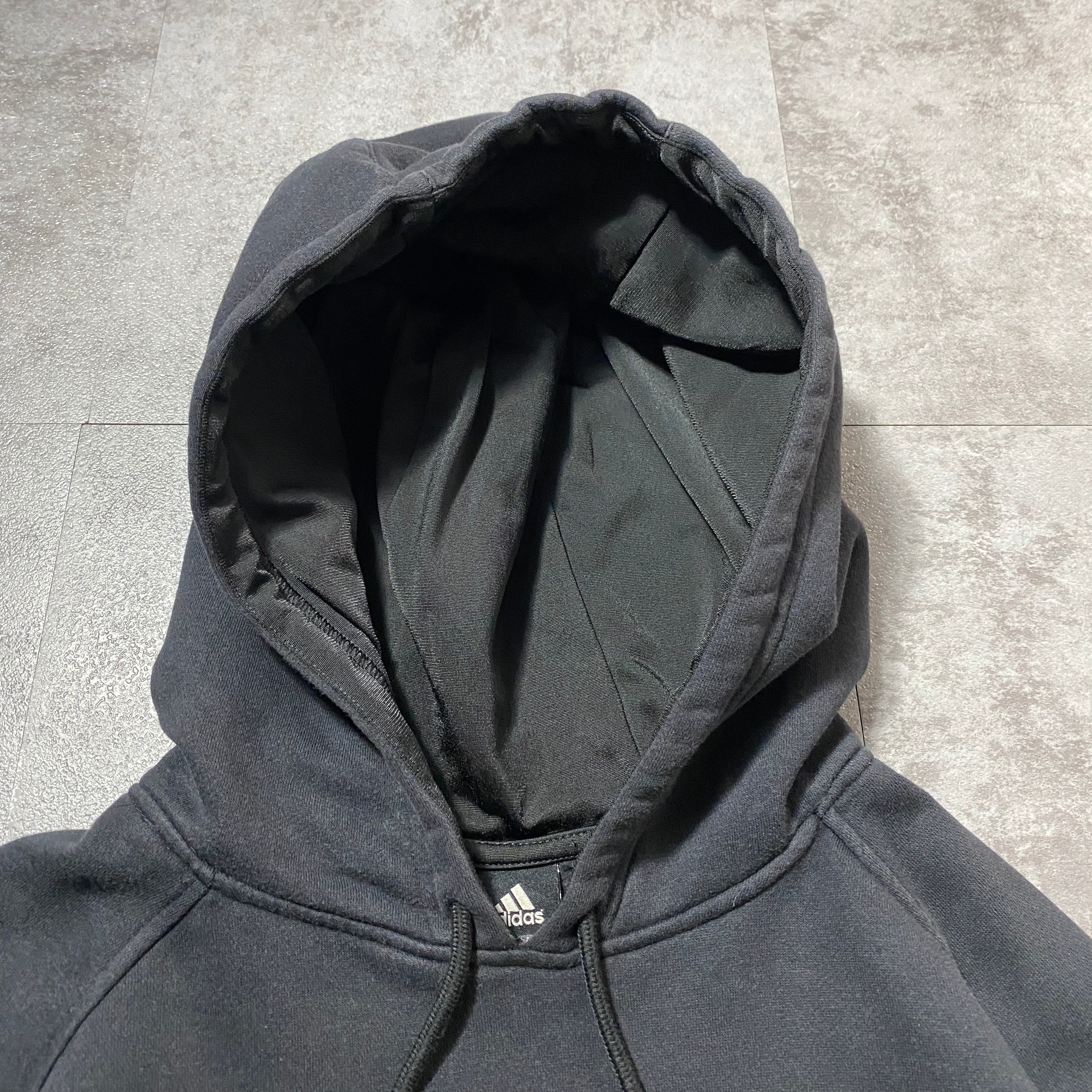 00's adidas アディダス 刺繍パフォーマンスロゴ US.XLサイズ ブラック