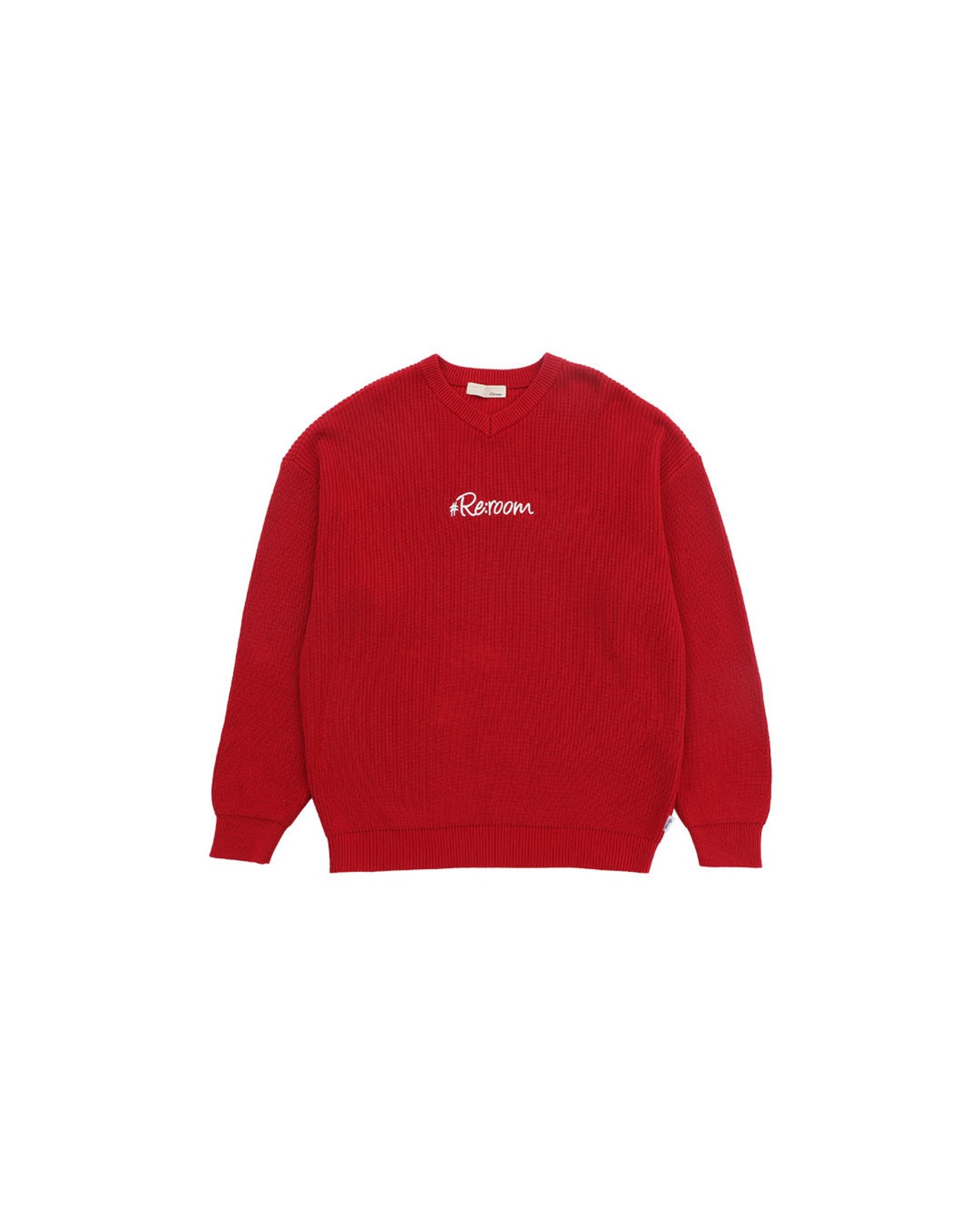 【#Re:room】3D LOGO V NECK KNIT［REK172］