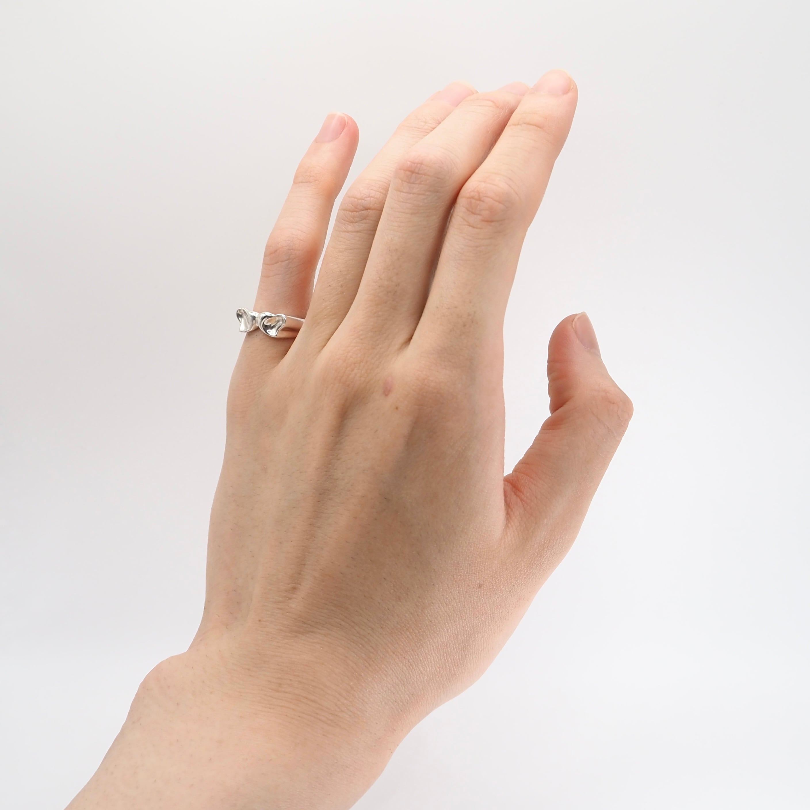 Tiffany&Co. 約9号 ダブルフルハートリング シルバー925 ティファニー