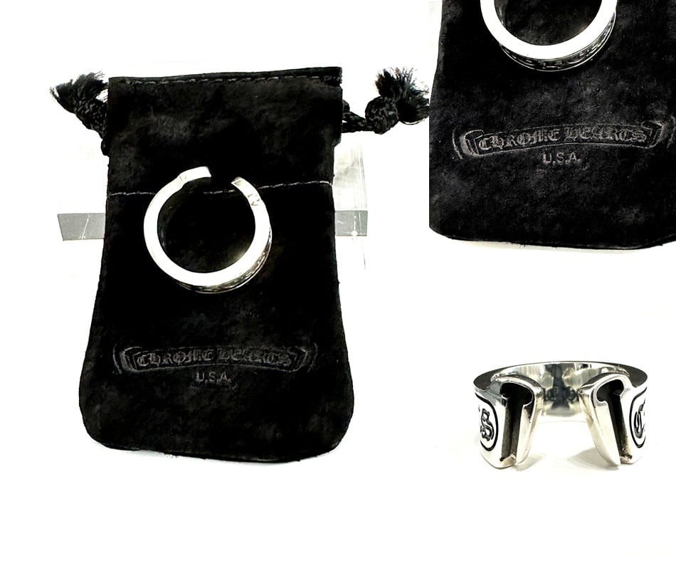 CHROME HEARTS クロムハーツ ラージ スクロールラベルリング SCROLL
