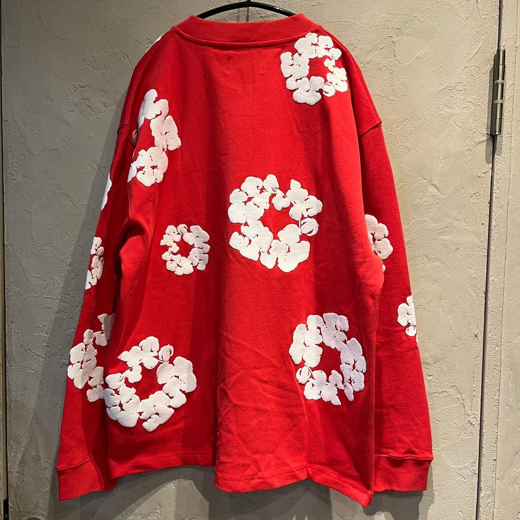 DENIM TEARS デニムティアーズ ロングTシャツ レッド SIZE.L【代官山2