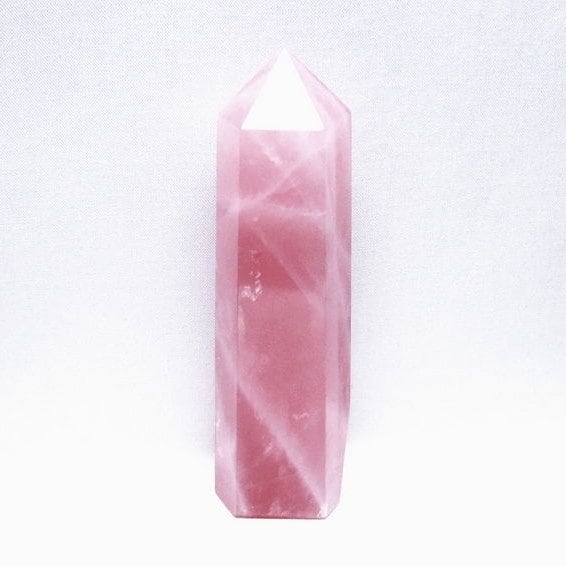 ローズクォーツ 六角柱 ポイント 一点物 152-3428