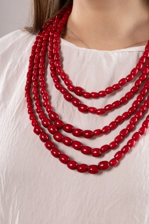 【国家遺産】ナミスト Намисто（手製・木製ネックレス）