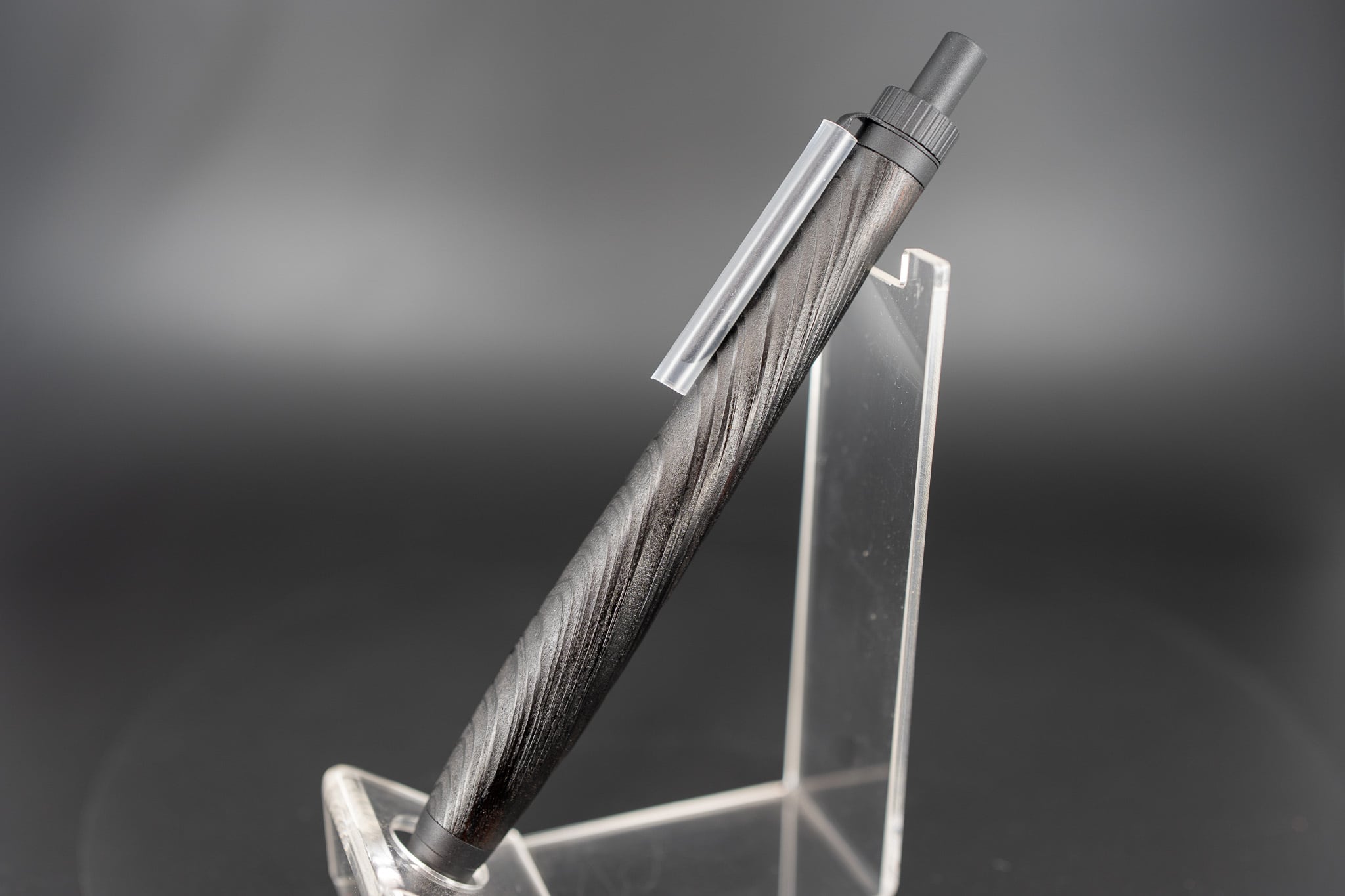 枯炭】屋久杉 浮造り 国産漆 Black BP | 木軸ペン工房 金杢犀