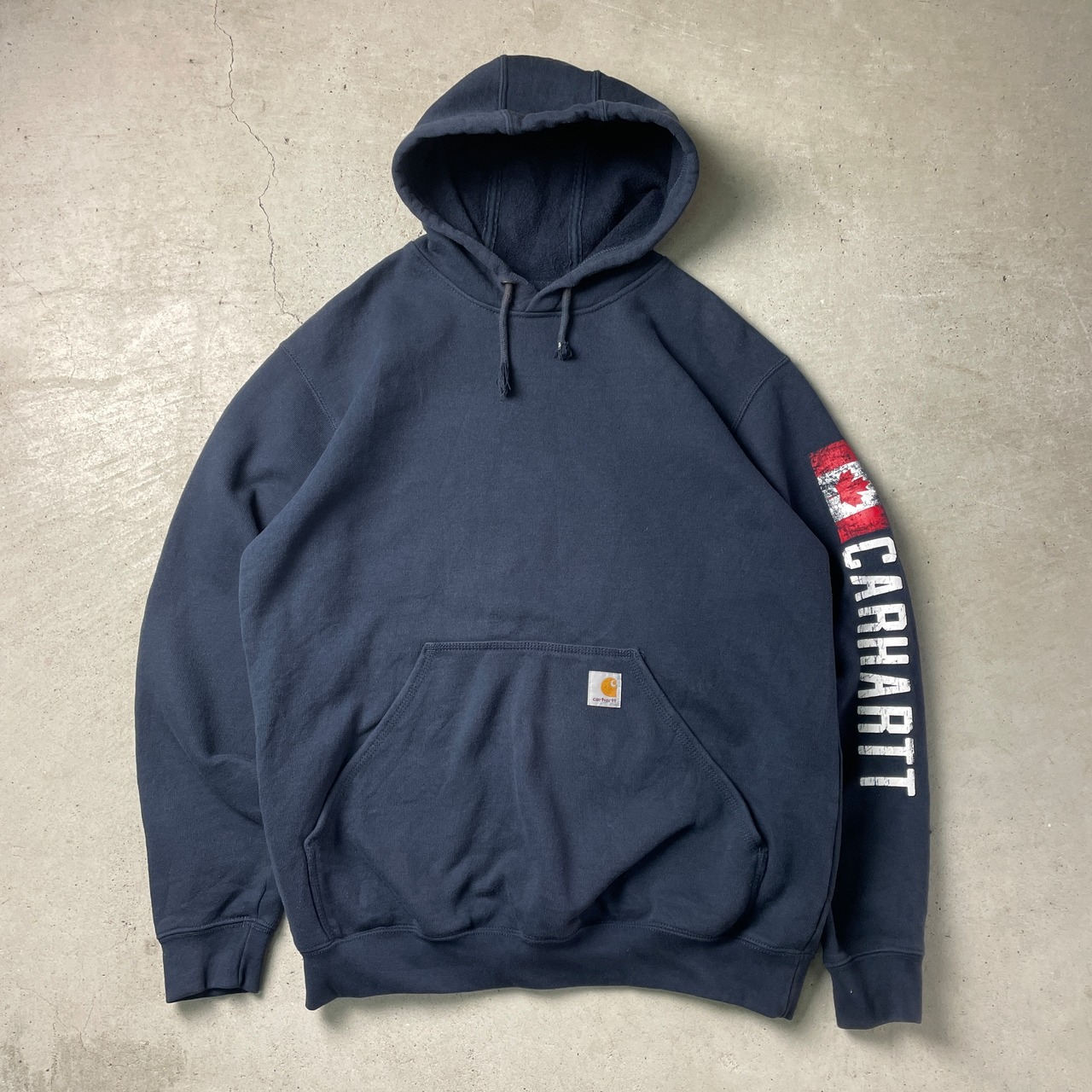 Carhartt カーハート 袖ロゴプリント スウェットパーカー メンズL相当 