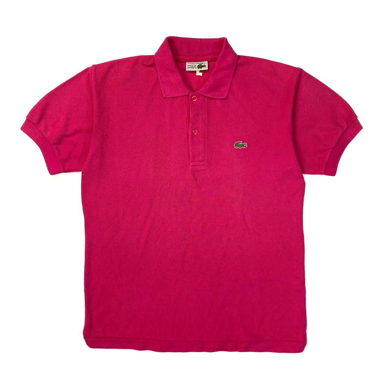 70年代 フランス製 Lacoste ラコステ ポロシャツ メンズm 古着 ピンク ポロシャツ Cave 古着屋 公式 古着通販サイト