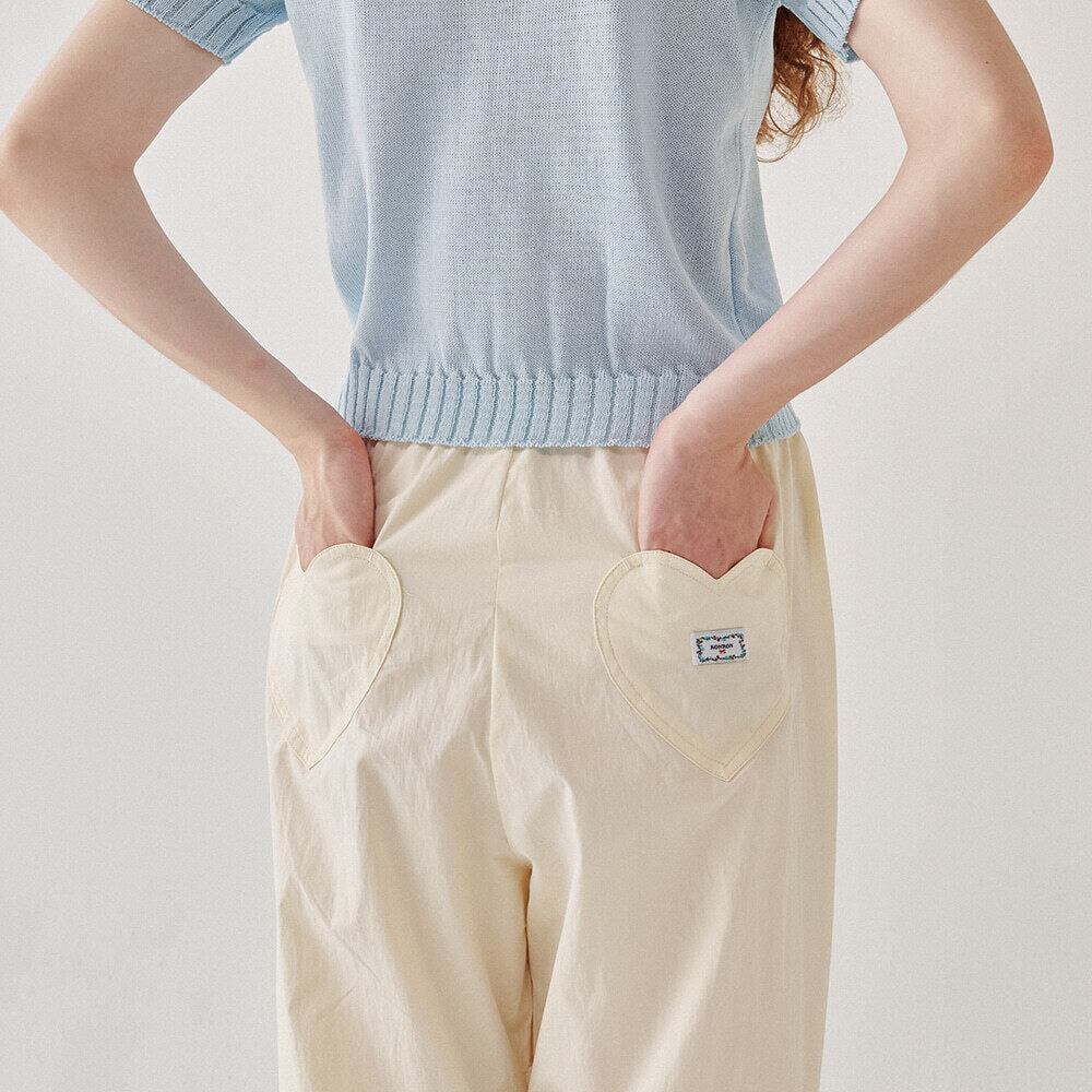 RONRON ♥BACK HEART STITCH POCKET BANDING PANTS/追跡付 67f3ed879eb508055e3678e0189ee2