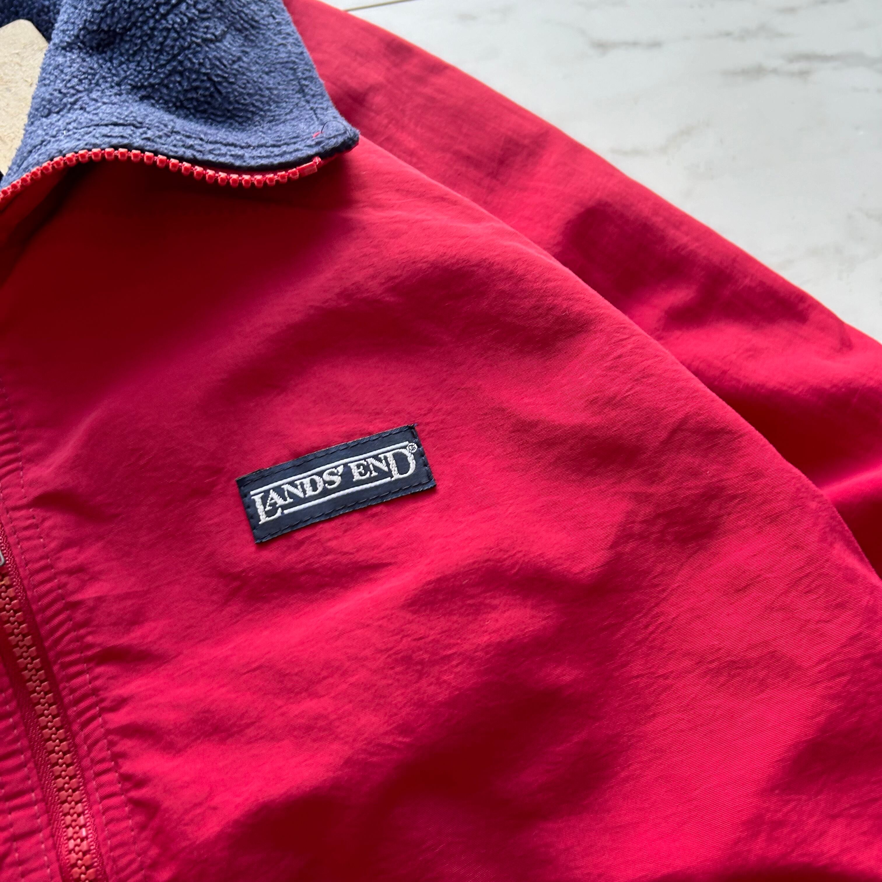 90s USA製 LANDS' END warm up jacket men'sL | 古着butterfly