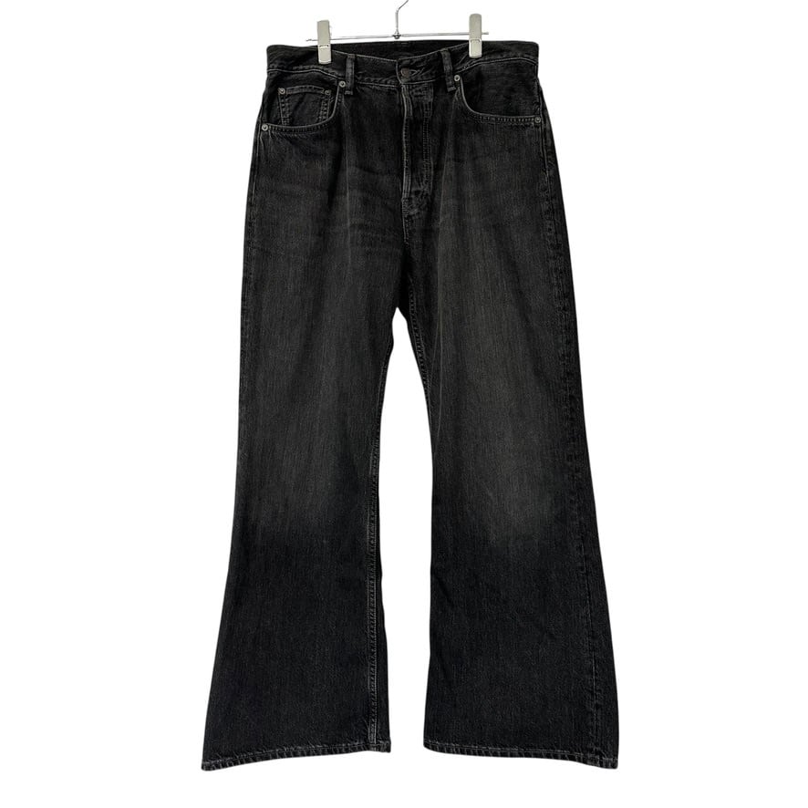 Rare◇Acne Studios Loose Fit Denim Straight Leg Jeans with Distressed Wash Finish Unisex