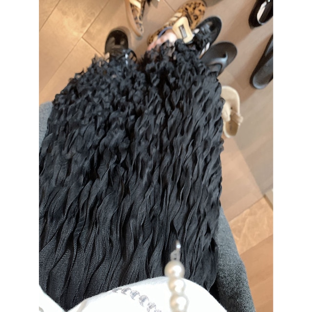 shirred long skirt 10970