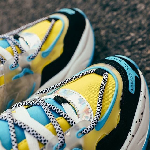 予約販売】スニーカー メンズ アグリースニーカー 厚底 靴 カラフル