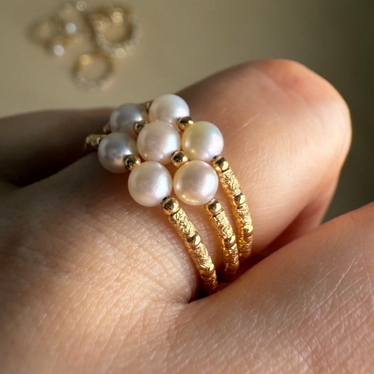 パールリング TR2594 K18イエローゴールド チェカ | cheka Diamond