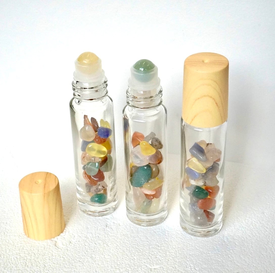 天然石ロールオンボトル】10ml カラフル ミックス 宝石 パワーストーン