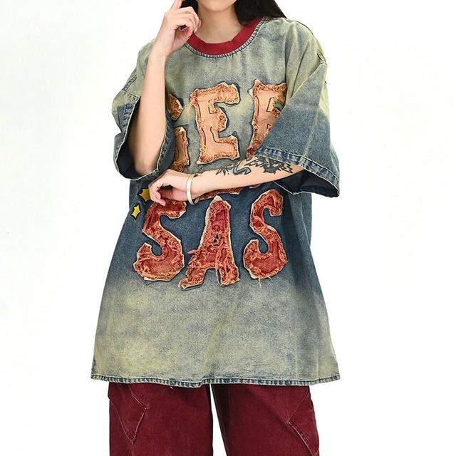 ヴィンテージロゴダメージライクビッグTシャツ 1col   R01670