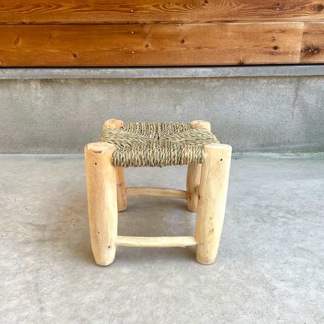 Moroccan wooden mini chair モロッコ ドームミニ木椅子 w24×22.5cm×h22cm ④