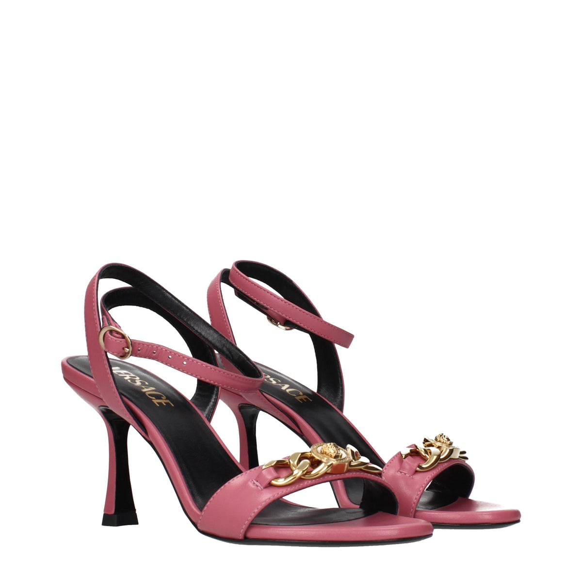 VERSACE ヴェルサーチ レディース サンダル レザー ピンク