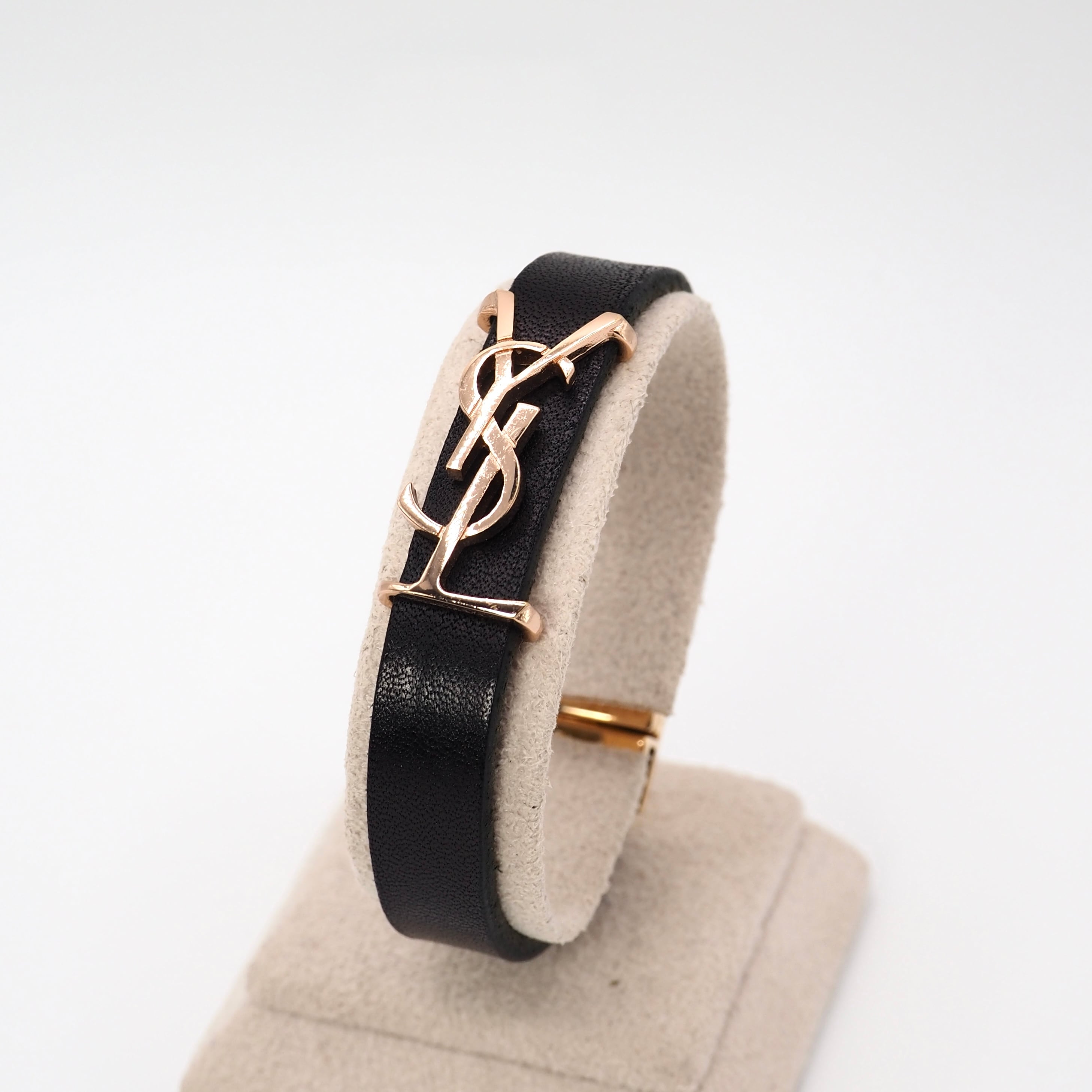SAINT LAURENT PARIS / レザーブレスレットリボン