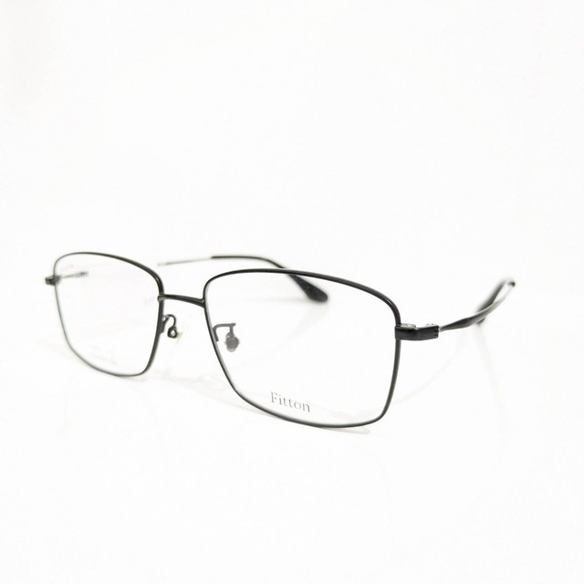 【Fitton】スクエアメタルフレーム　ブラック