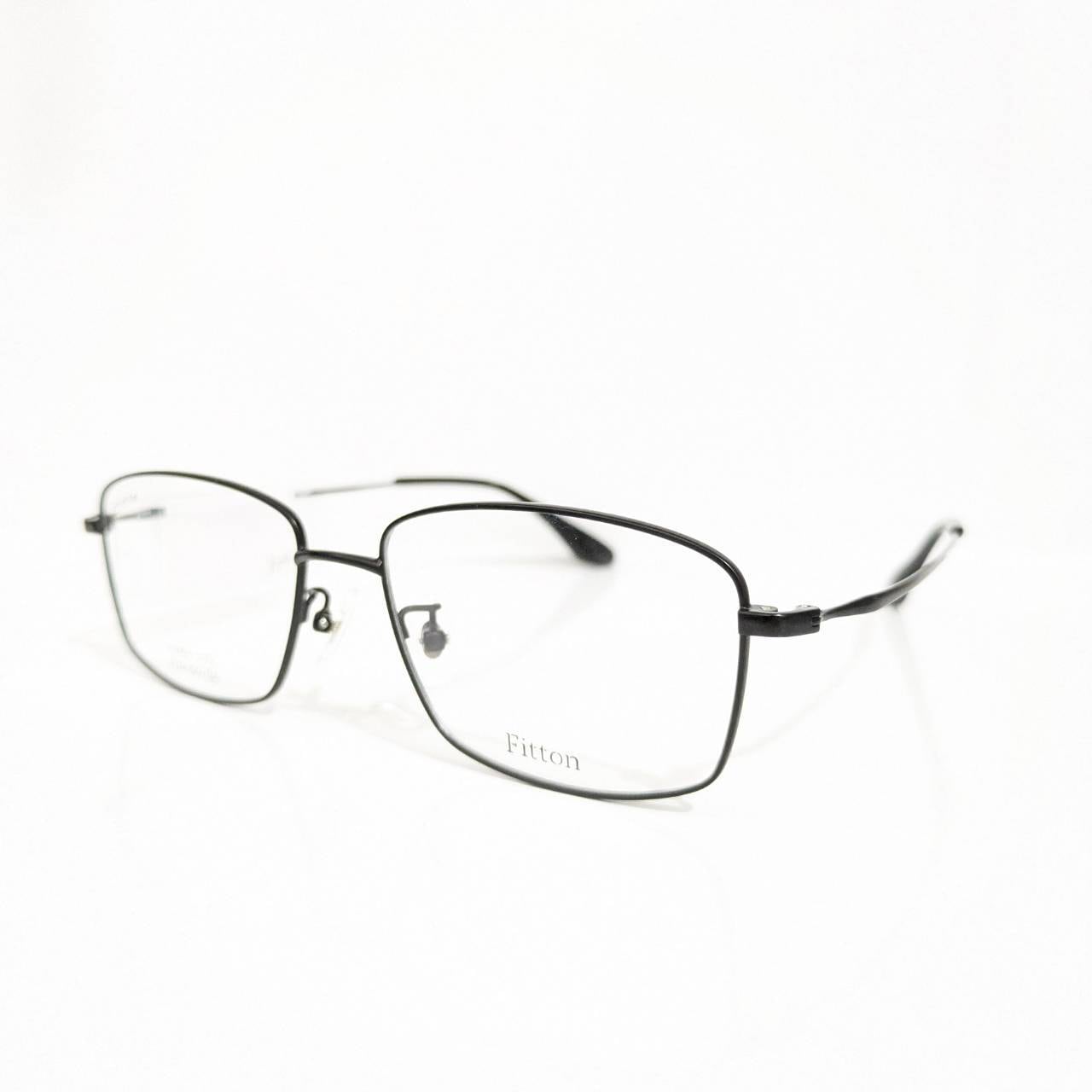 【Fitton】スクエアメタルフレーム ブラック
