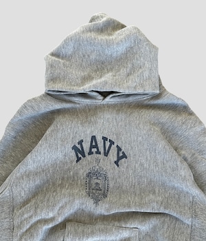 -Champion- Vintage 70s M NAVY Reverse Weave Hoodie made in USA