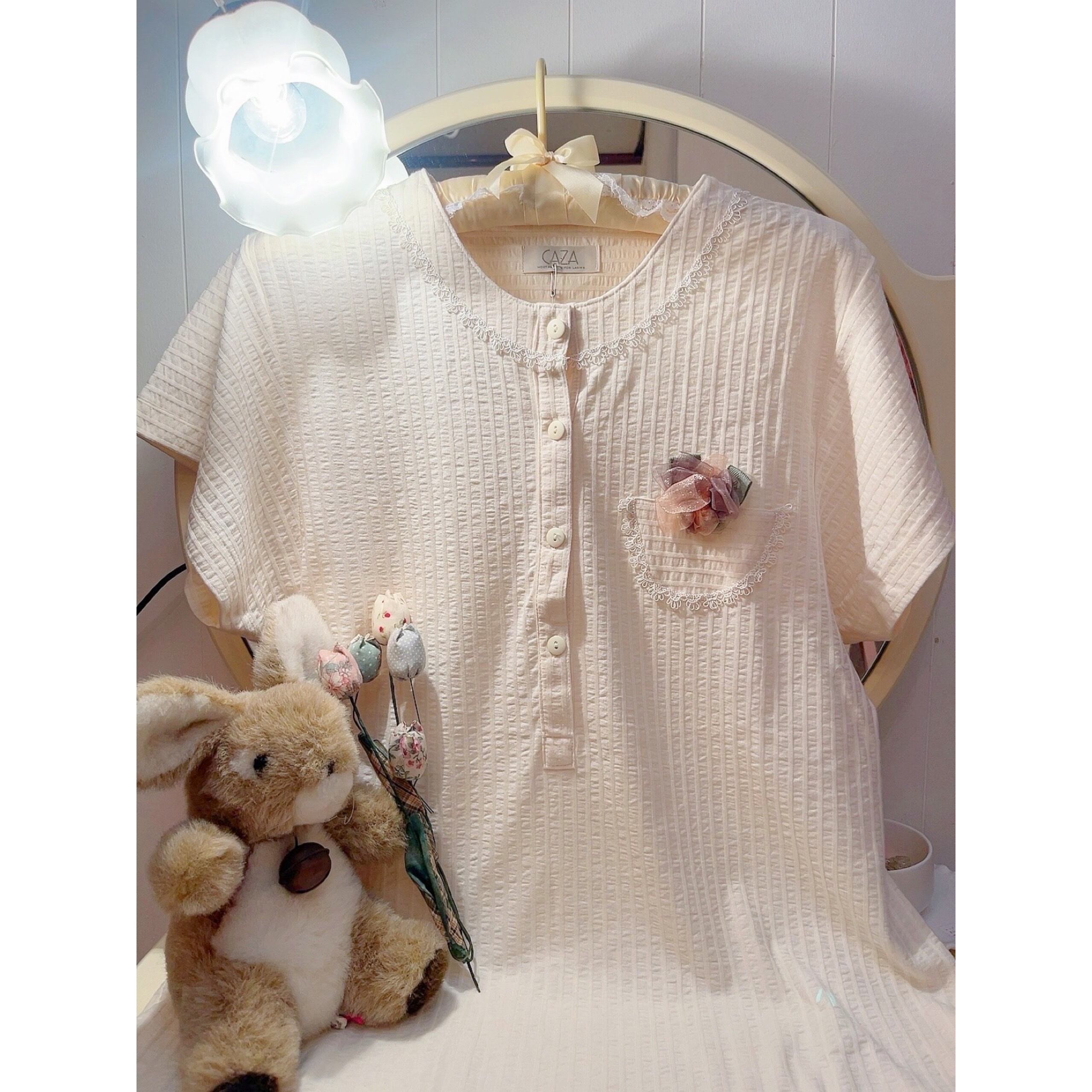 flower pocket neglige one-piece
