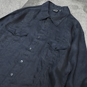 design black linen shirt
