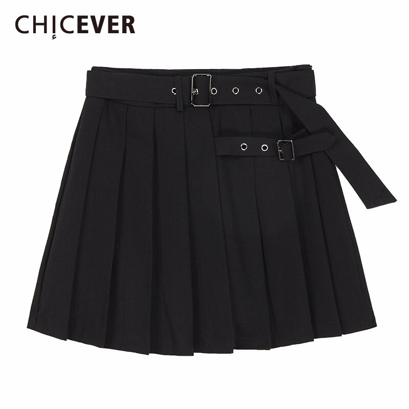 CHICEVERレディーススカートウエストレースアップラージサイズミニプリーツスカート2020年夏服 大きめサイズ サマー 夏物 6base591536441354