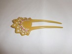 光石ベークライト簪 bakelite work ornamental hair pin(glass stone)