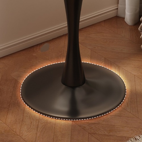 円形 ダイニングテーブル 一本脚 ペデスタルテーブル 丸テーブル カフェテーブル モダン 2人用 コンパクト おしゃれ 木製天板 金属脚 北欧風 ミッドセンチュリー