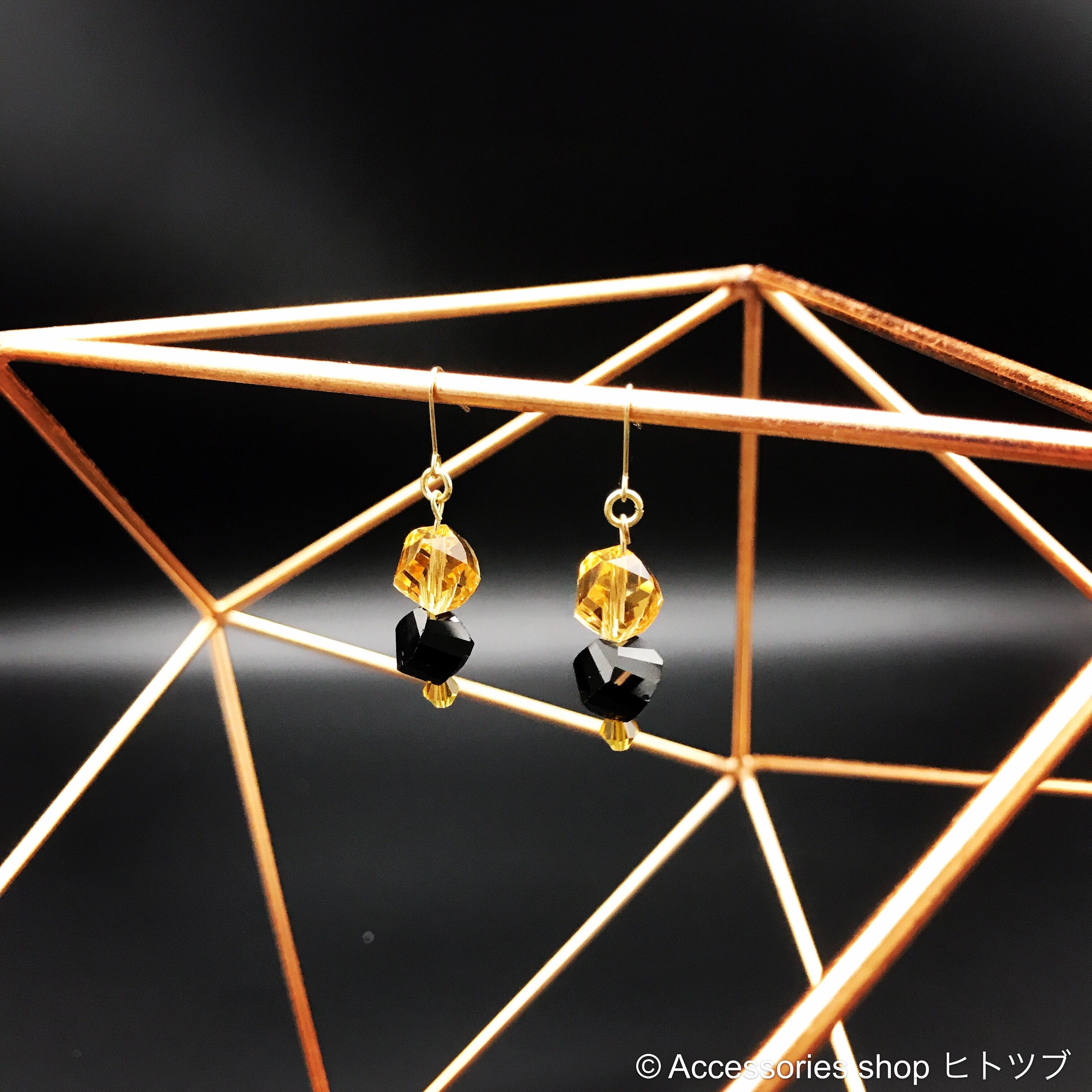 0061:バイカラー ガラスピアス