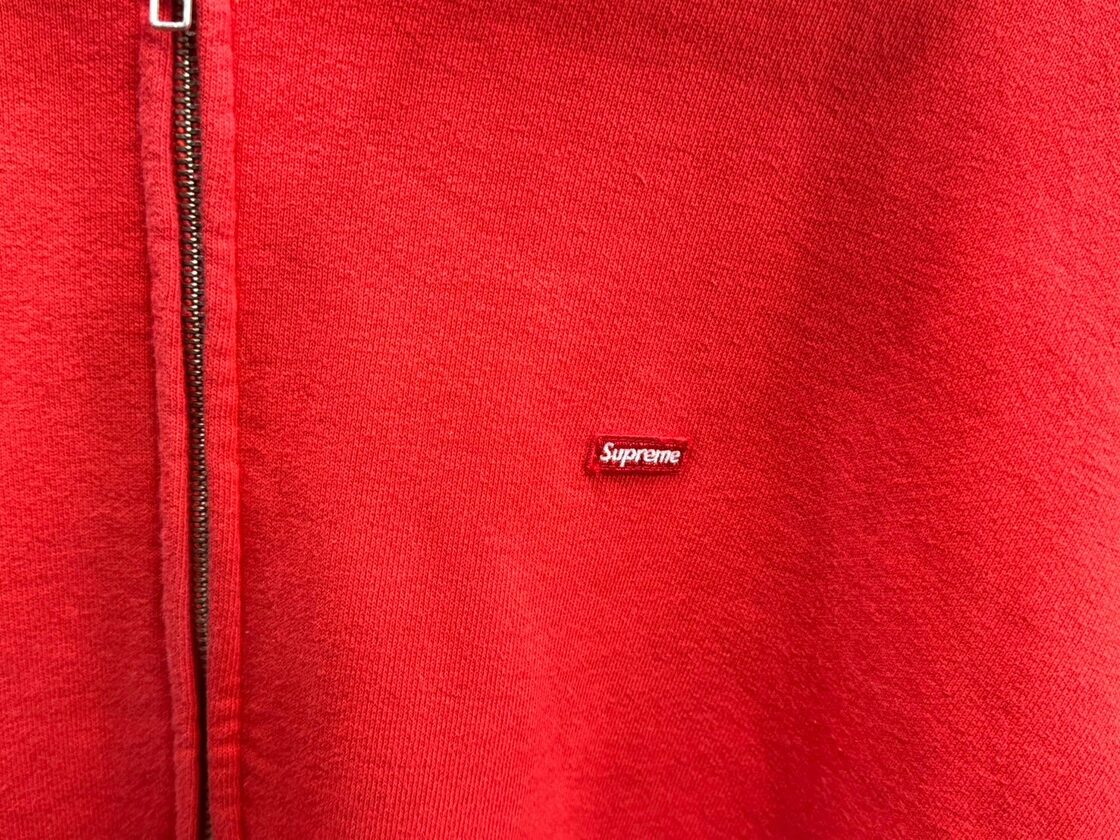 Supreme OVERDYED SMALL BOX ZIP UP HOODED SWEATSHIRT RED XL 45599 