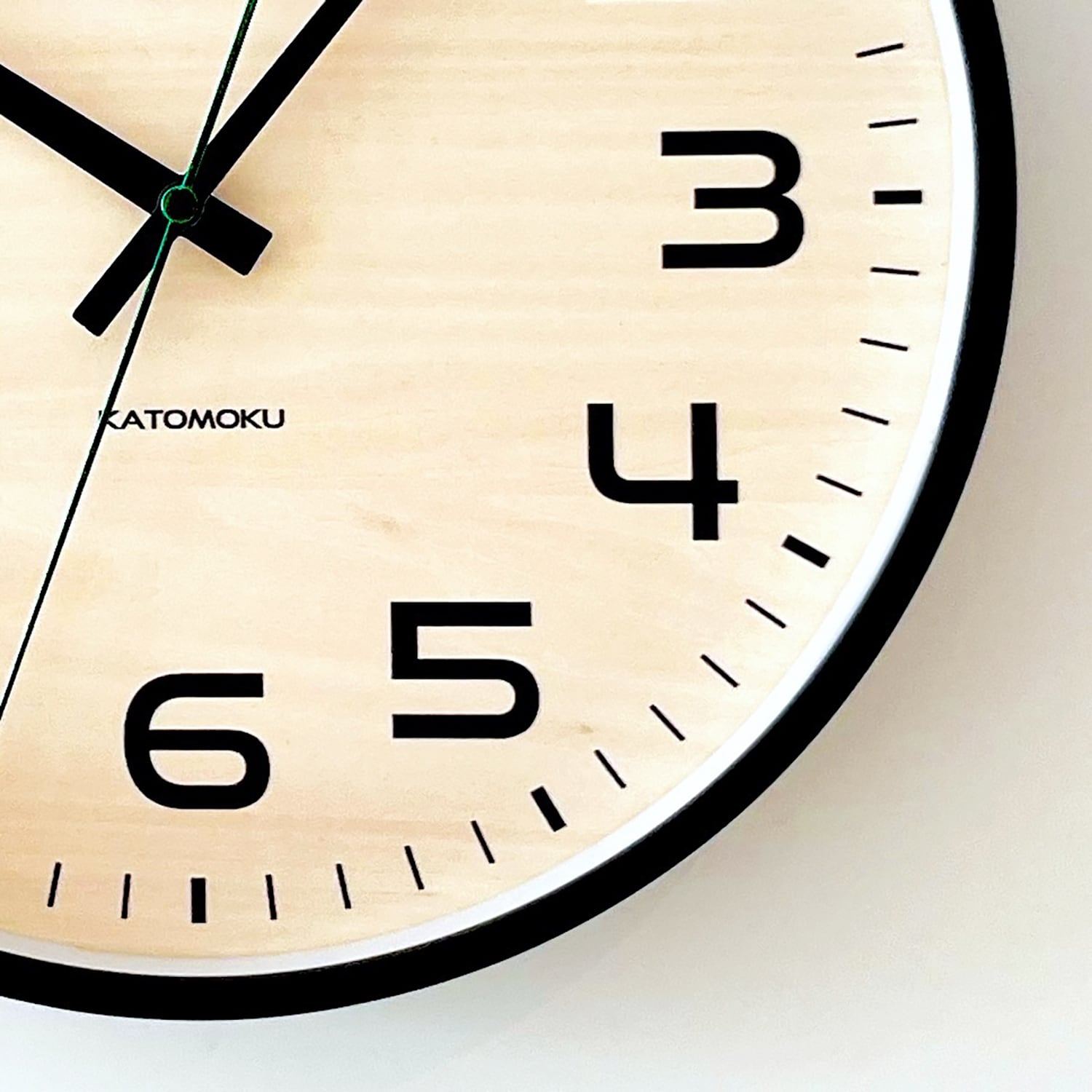 KATOMOKU plywood clock 23 ブラック km-145BK 掛け時計 | 加藤木工