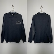 ロゴ刺繍ルーズシルエットポロknit/チャコール