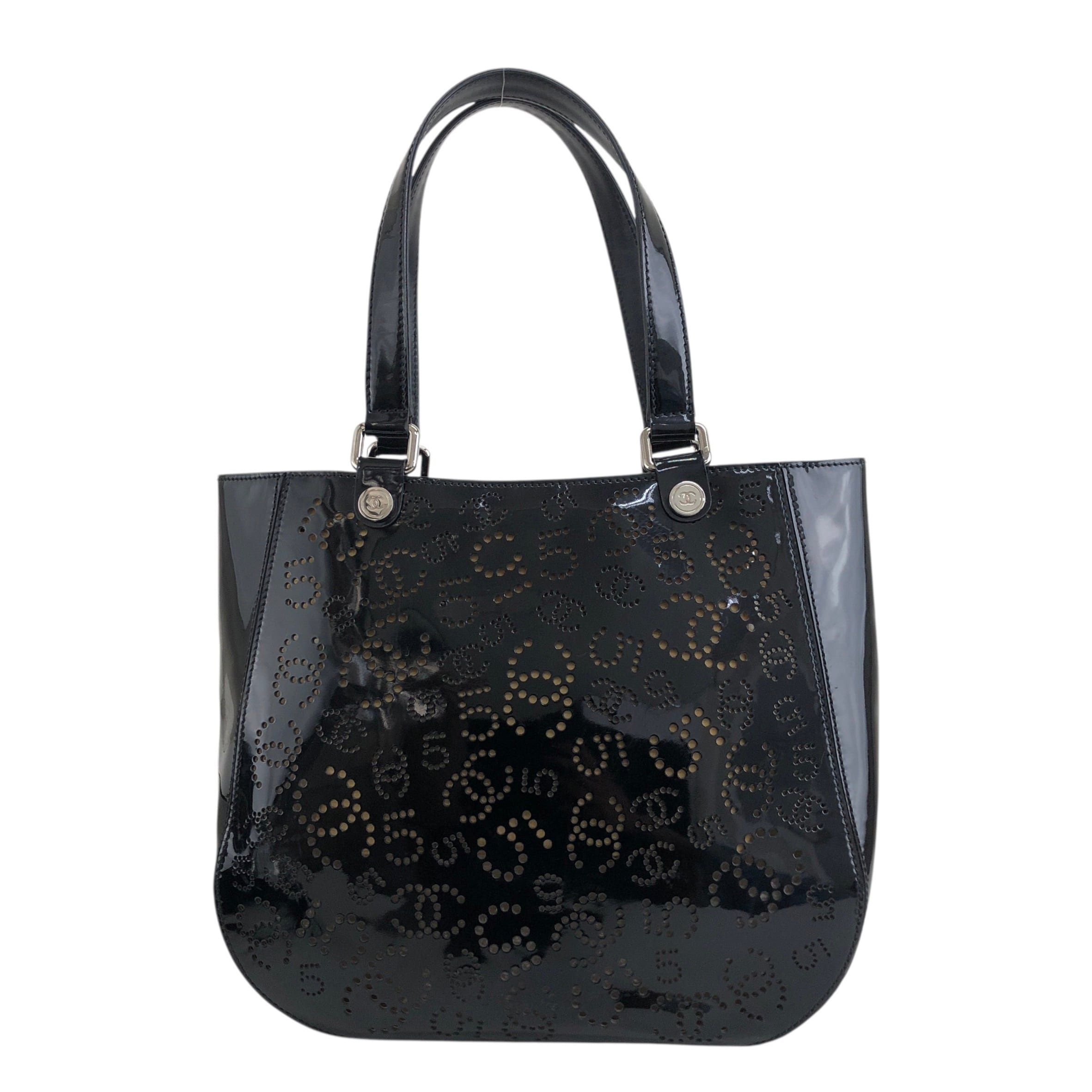 シャネル CHANEL No.5 パンチングトートバッグ エナメルバッグ