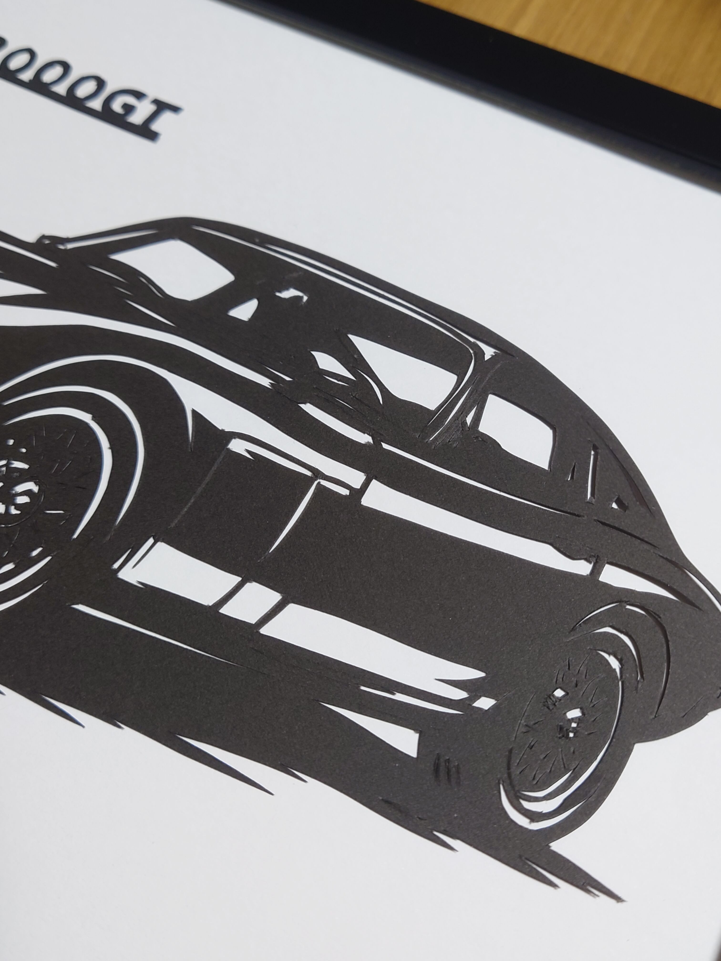 切り絵 トヨタ 2000GT | Miyu工房 Paper Cutting