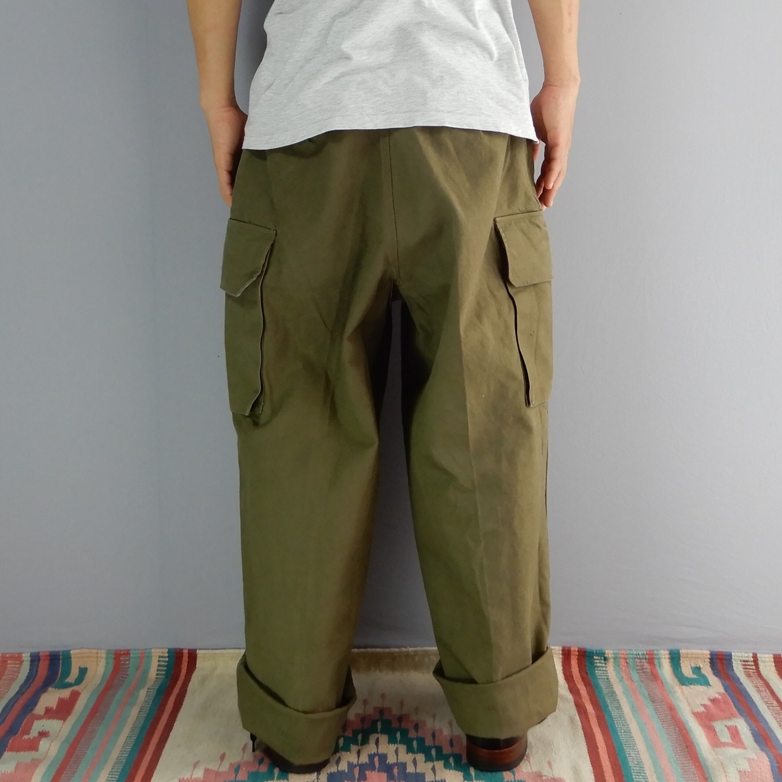 French Army M-47 Trousers 1950s Deadstock Resize 27→24 W34.5 L29 Loki  VintageUsed