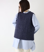 SO/ウール 後割れニットベスト