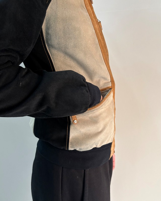 【GUCCI by Tom Ford】Suede Leather Zip-Up Bomber Jacket